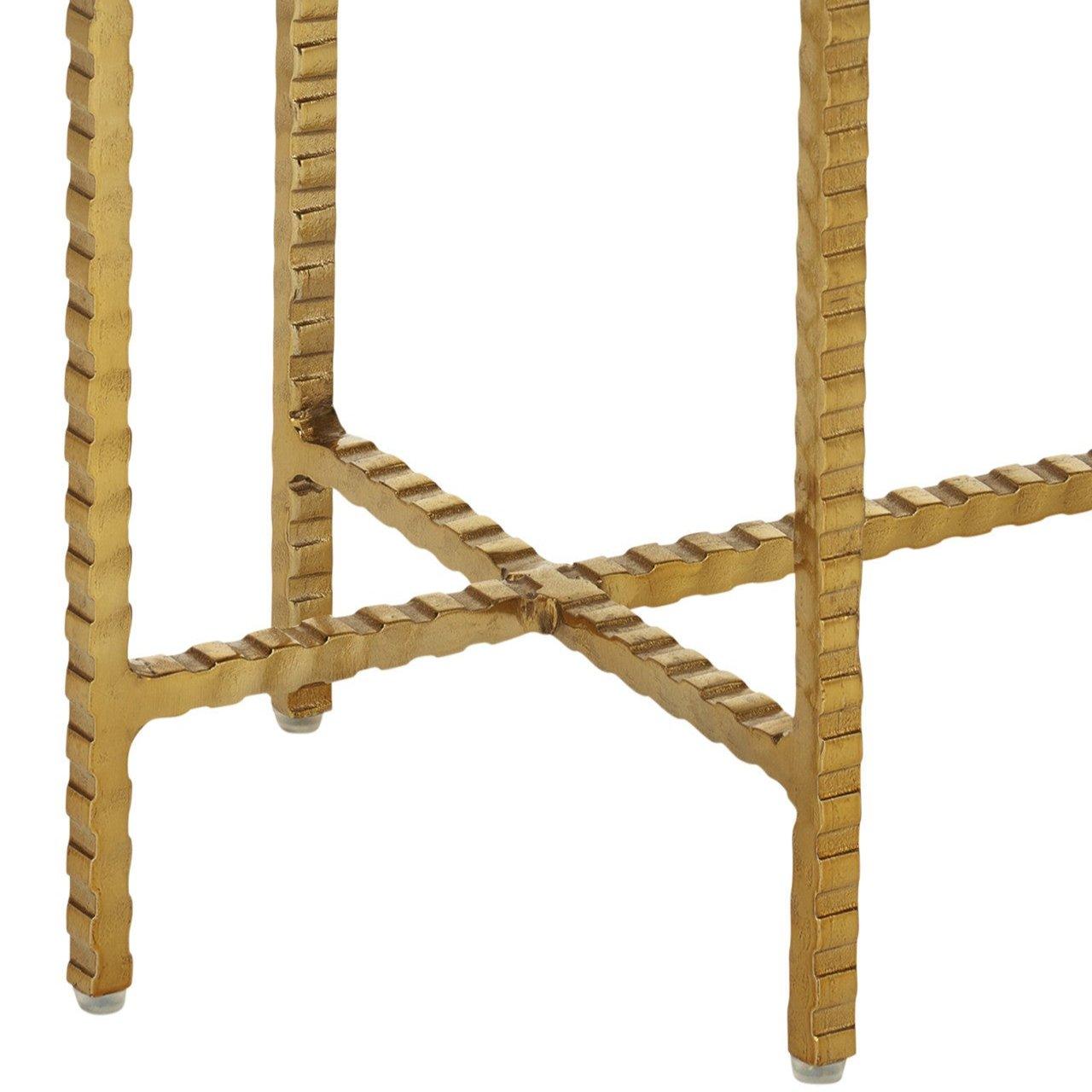 Tavolino decorativo in marmo color oro Cappuccino