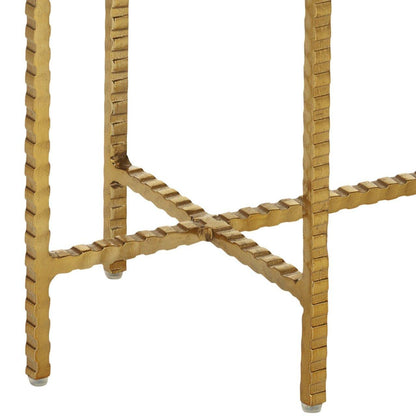 Tavolino decorativo in marmo color oro Cappuccino