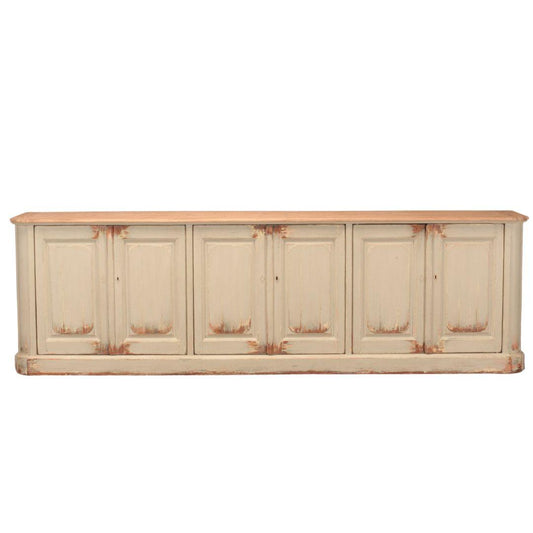 Buffet extra lungo color crema in stile fattoria - 10 piedi