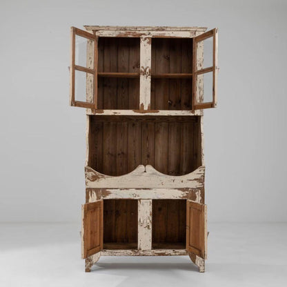 Vetrina antica in legno portoghese, 1850 circa