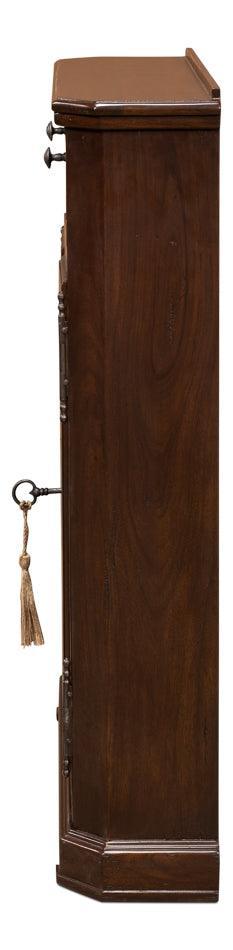 Mobiletto da ingresso in stile country francese in noce caldo