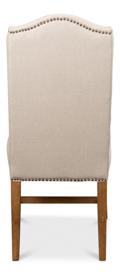 Sedie da pranzo con schienale alto color avorio - Set da 2