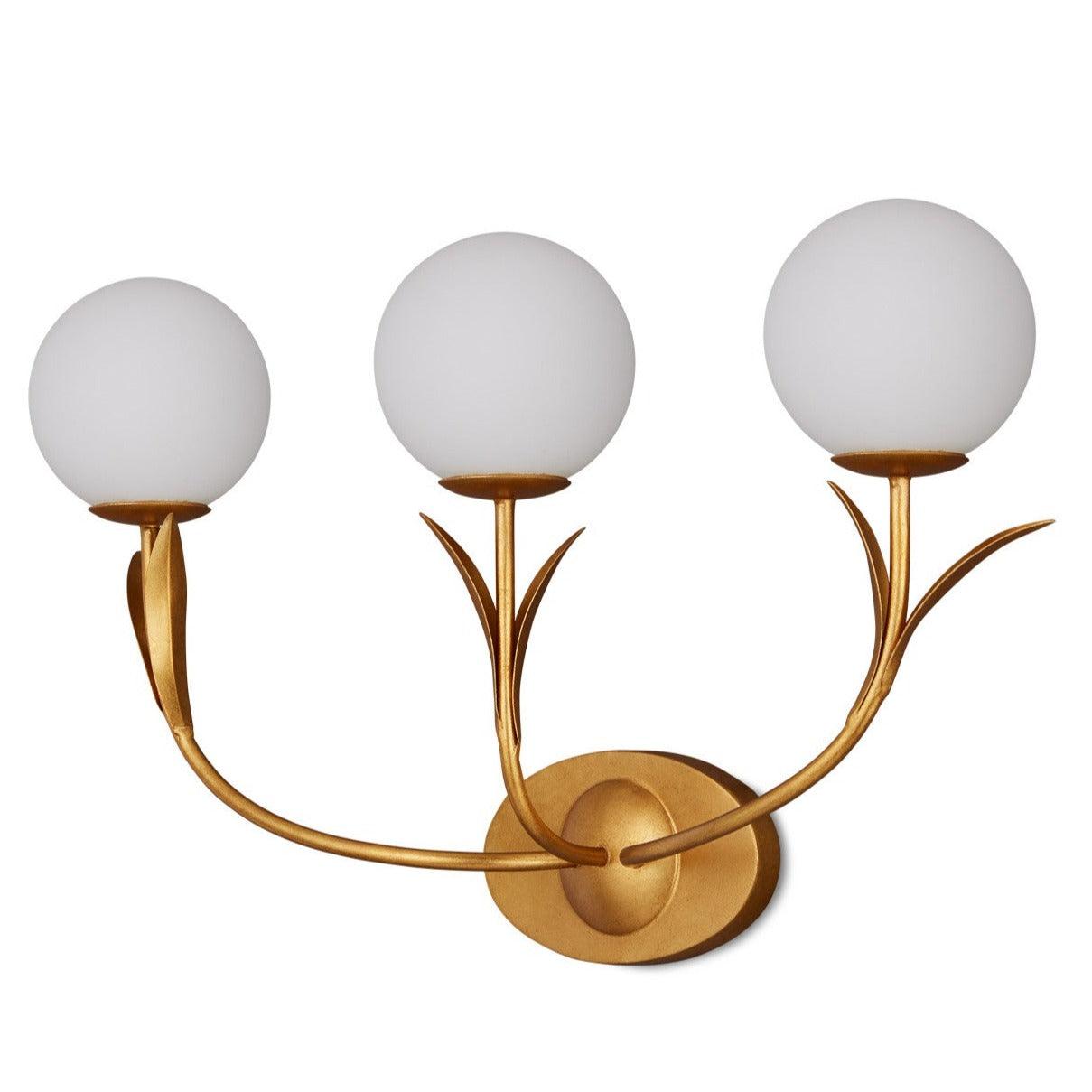 Applique tripla in foglia d'oro parigina