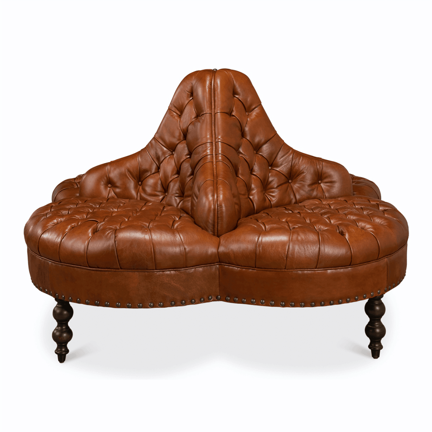 Divano da ingresso in pelle trapuntata