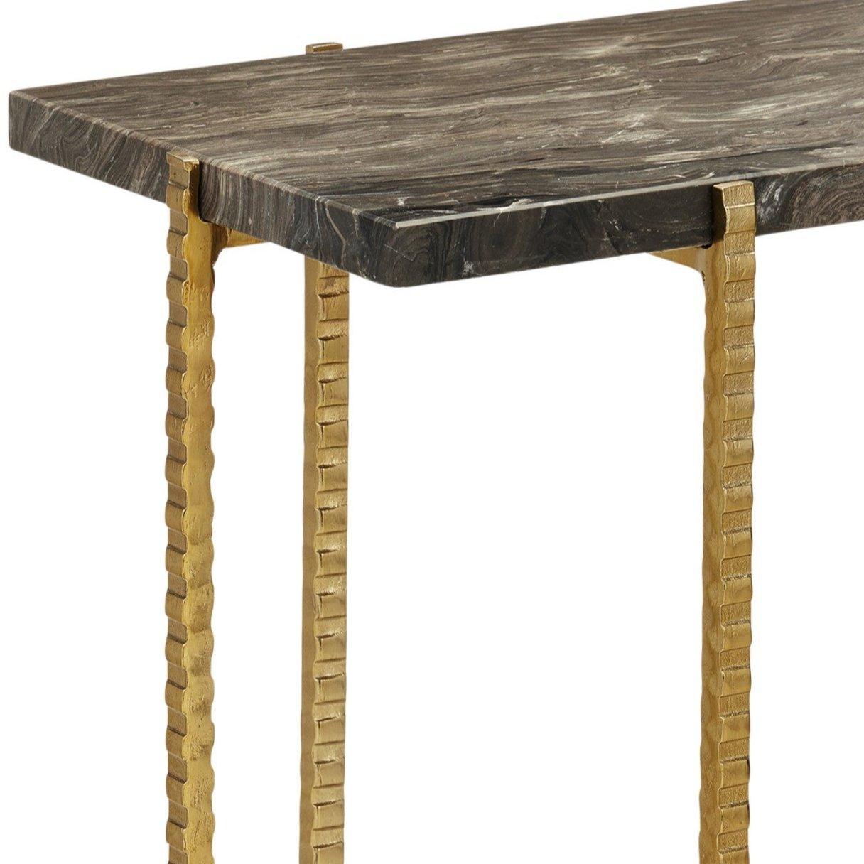 Tavolino decorativo in marmo color oro Cappuccino