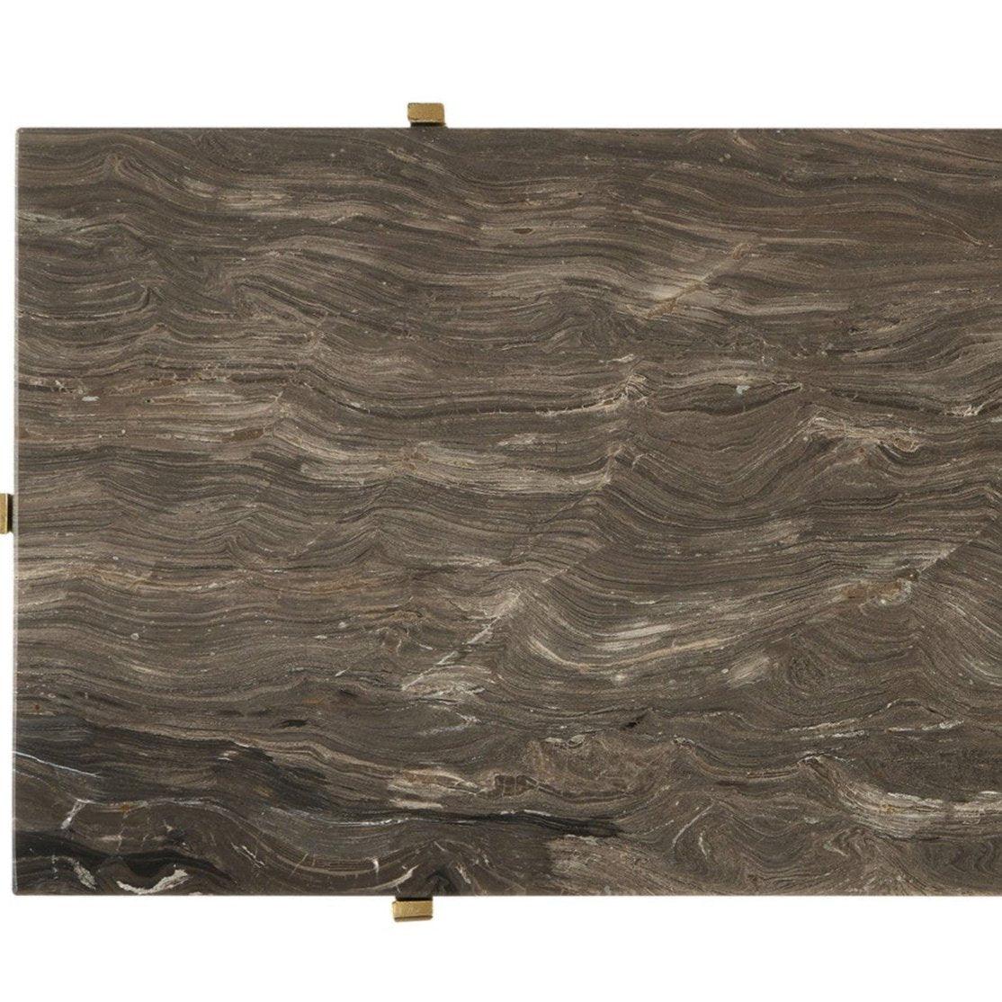 Tavolino decorativo in marmo color oro Cappuccino