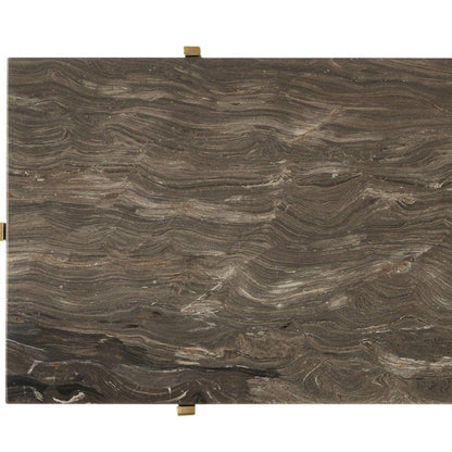 Tavolino decorativo in marmo color oro Cappuccino