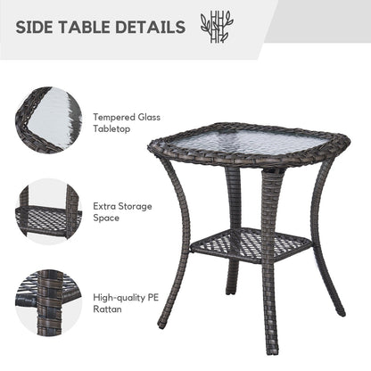 Gymojoy Sedia a dondolo girevole in vimini da esterno, 3 pezzi, con cuscino e tavolo