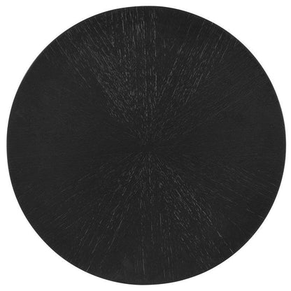 Tavolino moderno con punta in ottone nero