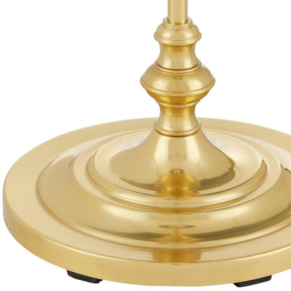 Lampada da terra in ottone intrecciato