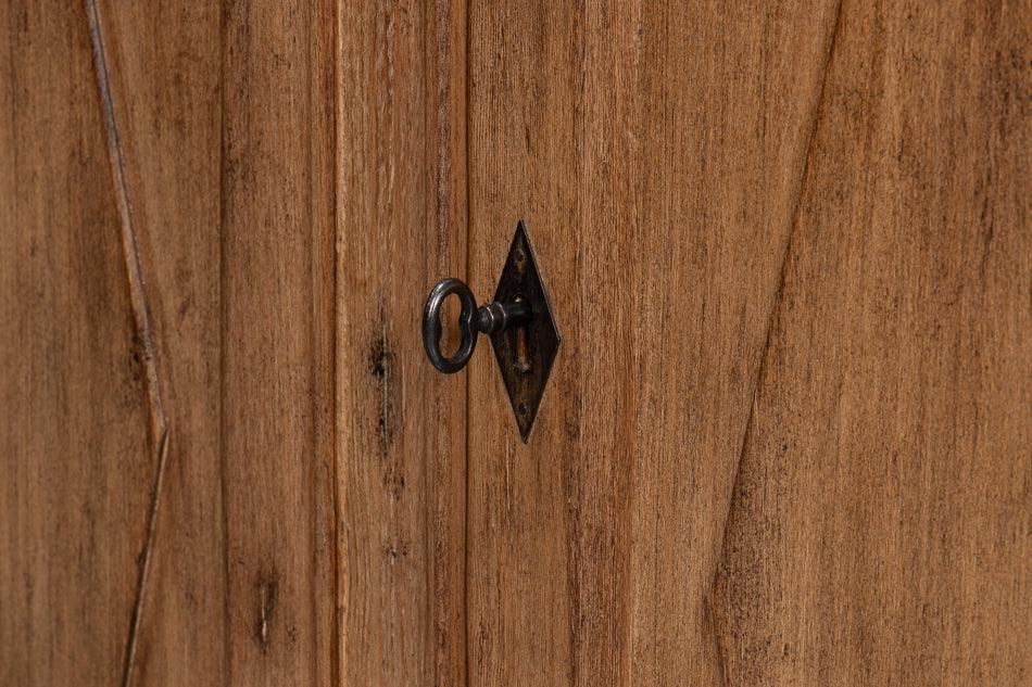 Credenza in legno con frontale a rombi