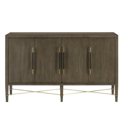 Credenza a 4 ante laccata nera