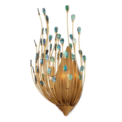 Applique a goccia color oro acqua iridescente