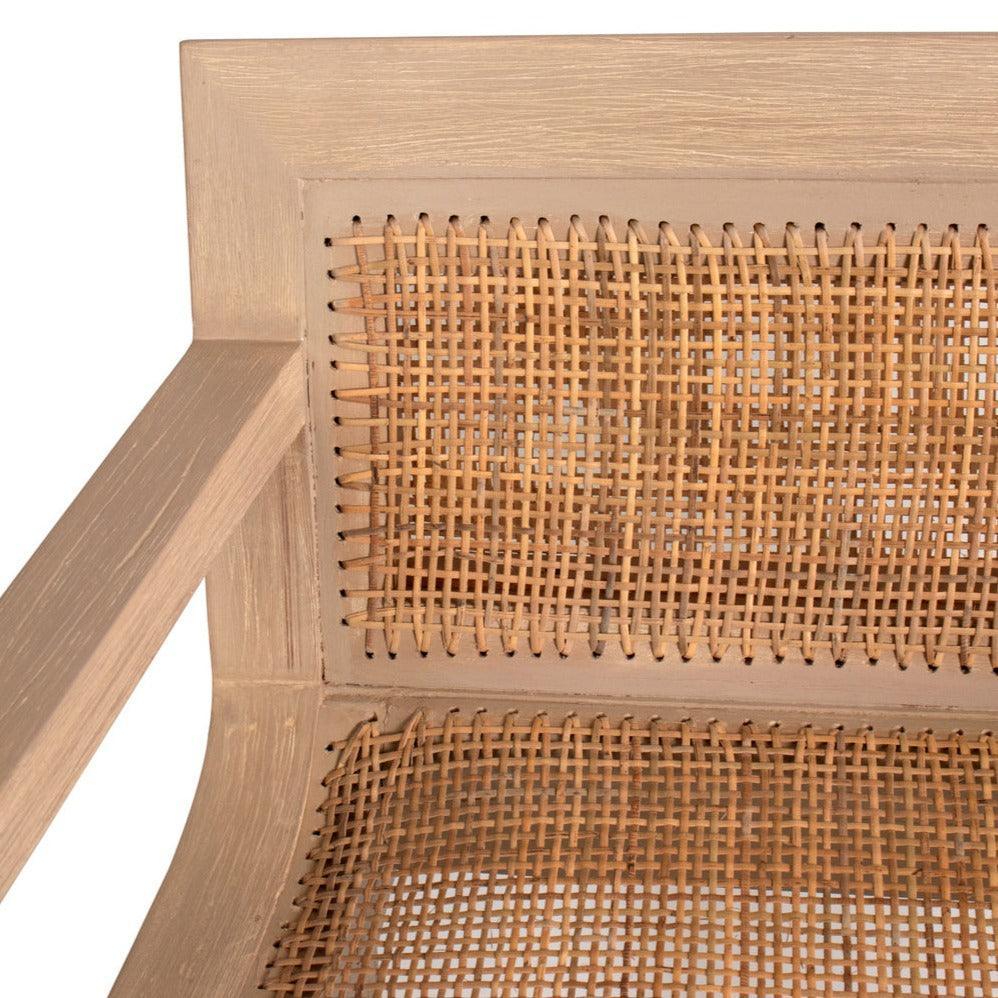 Sgabello da bar curvo moderno in rattan naturale