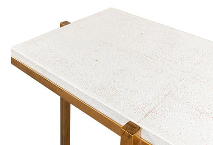 Tavolo consolle Luxe White Shagreen