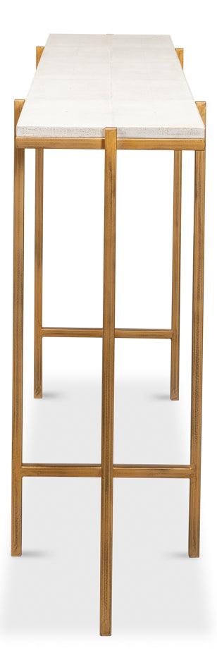 Tavolo consolle Luxe White Shagreen