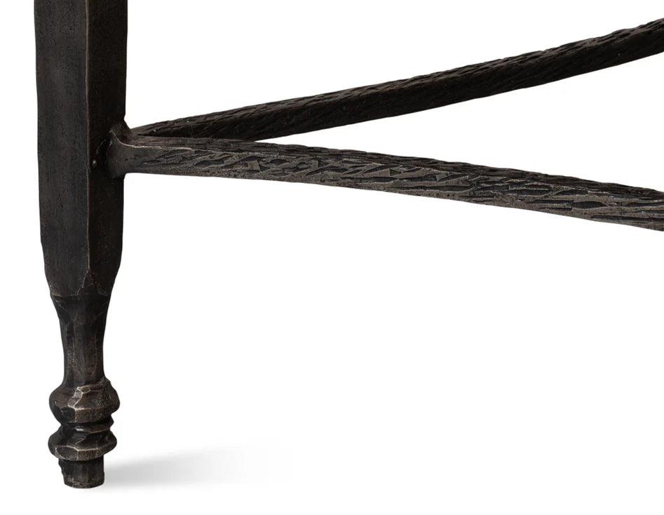 Tavolino da caffè con piano in marmo architettonico