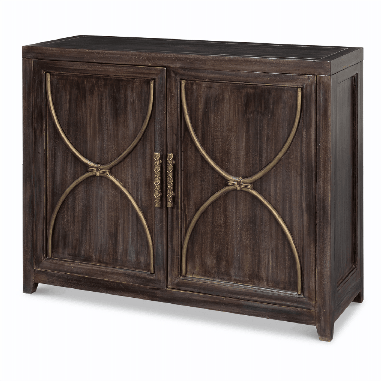 Mobiletto laterale in legno di acacia scuro