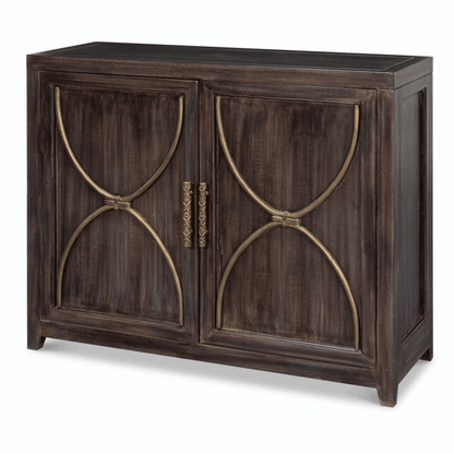 Mobiletto laterale in legno di acacia scuro