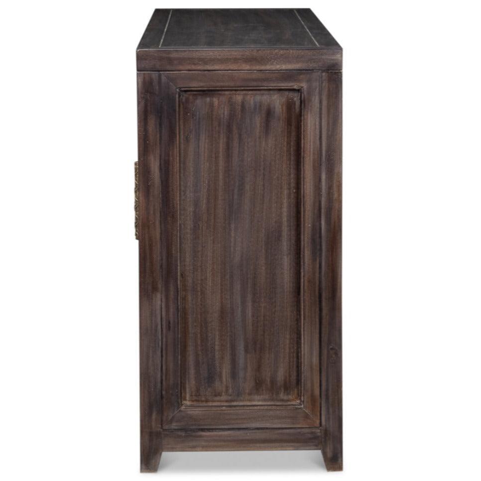 Mobiletto laterale in legno di acacia scuro