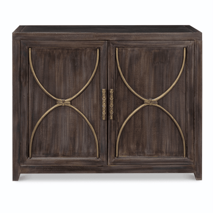 Mobiletto laterale in legno di acacia scuro