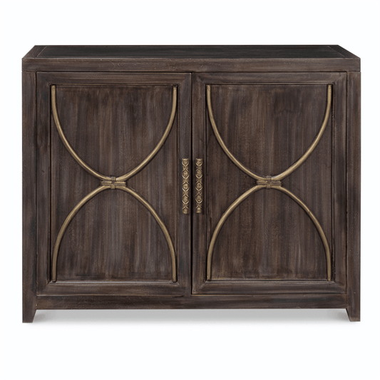 Mobiletto laterale in legno di acacia scuro