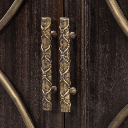 Credenza in legno di acacia scuro