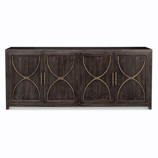 Credenza in legno di acacia scuro