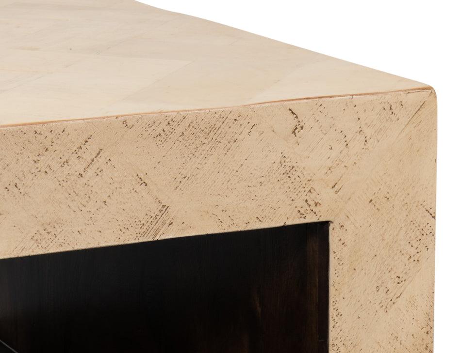 Tavolino da caffè moderno in legno bicolore