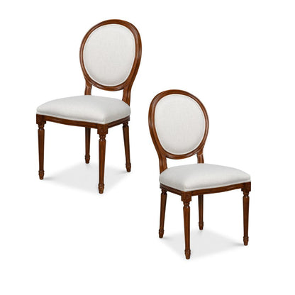 Sedia da pranzo in noce Old World - Set di 2