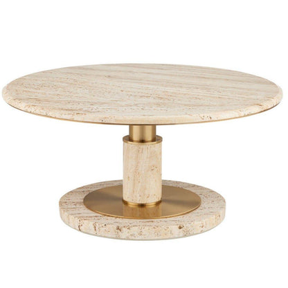 Tavolino da caffè in travertino naturale