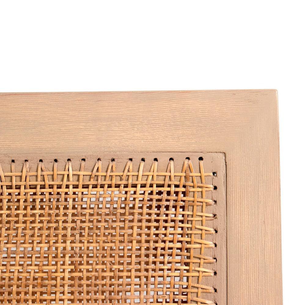 Sedia da pranzo curva moderna in rattan naturale