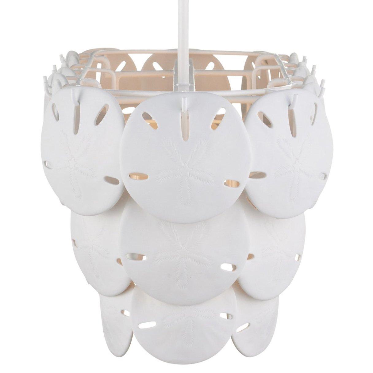 Lampadario ovale Sand Dollars a 5 luci