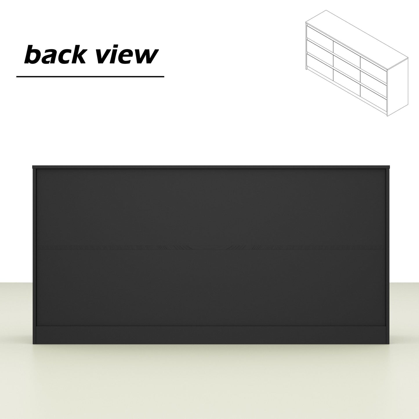 Cassettiera con 9 cassetti da 63 W, cassettiera decorativa per soggiorno, camera da letto