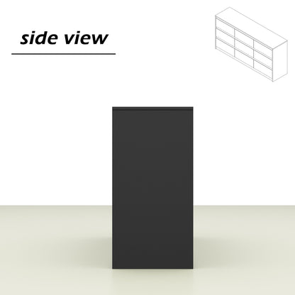 Cassettiera con 9 cassetti da 63 W, cassettiera decorativa per soggiorno, camera da letto