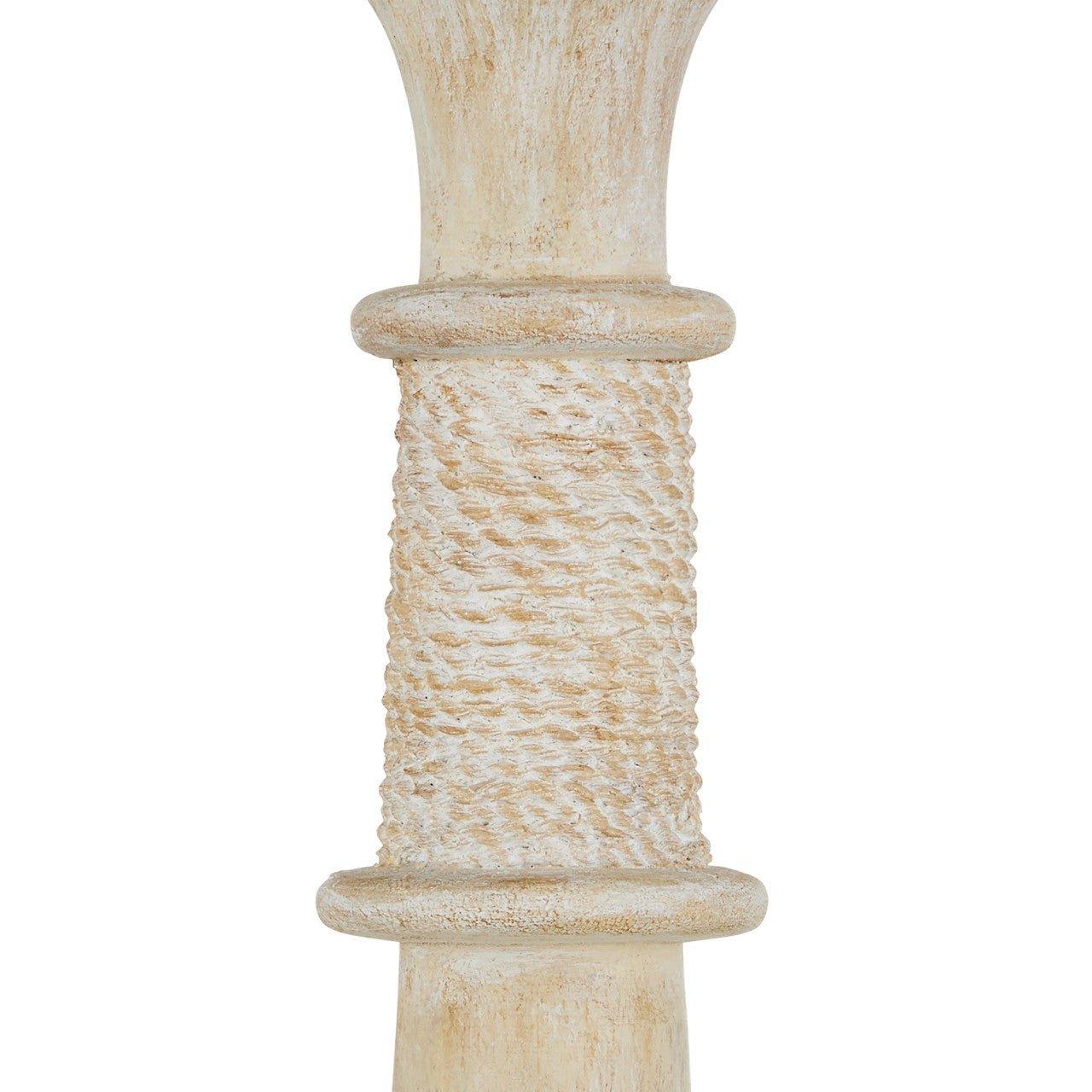 Lampadario a 6 luci in arenaria naturale