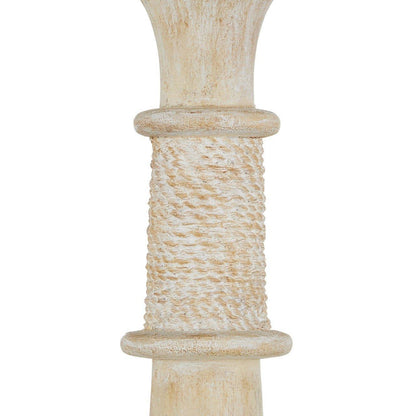 Lampadario a 6 luci in arenaria naturale