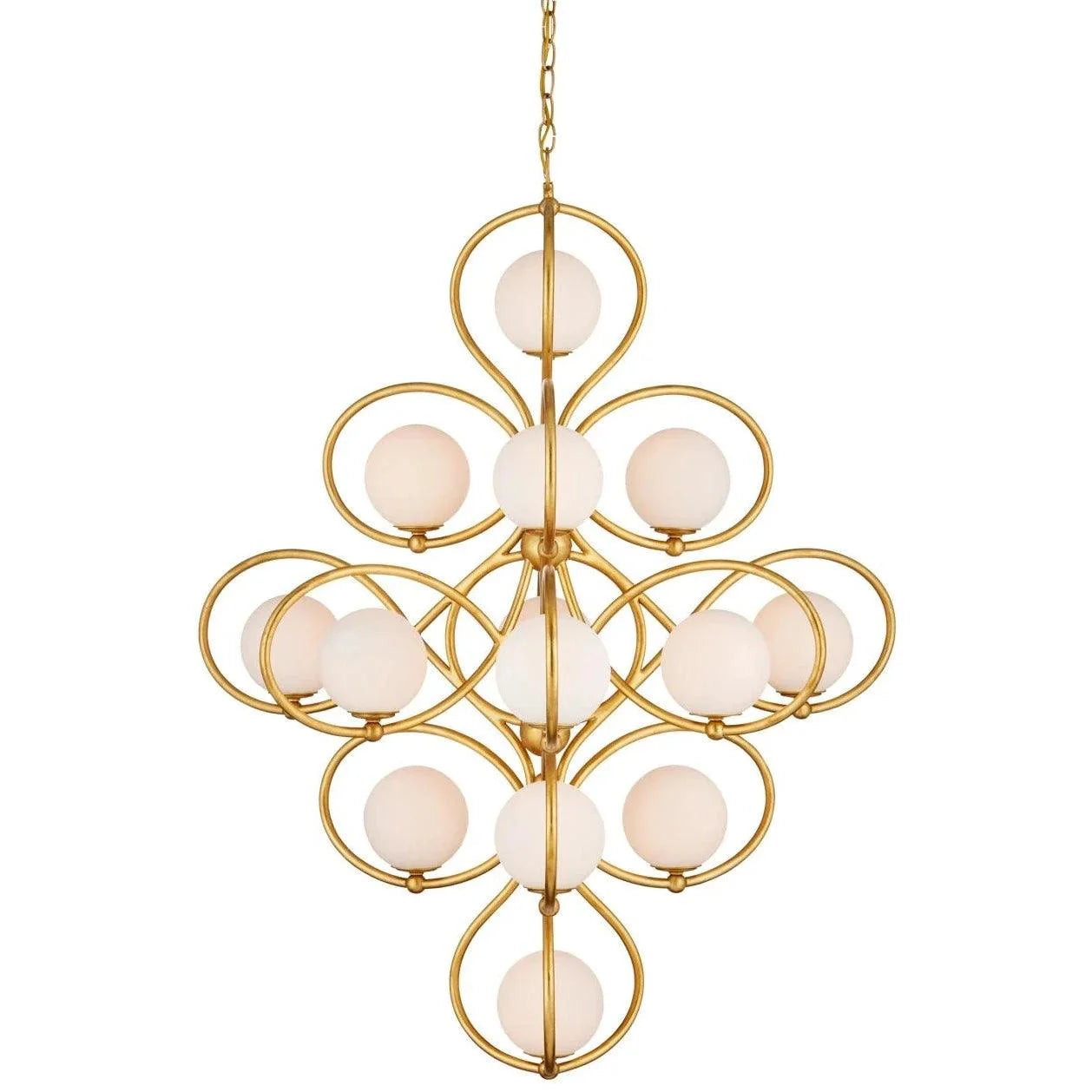 Lampadario Golden Era Curlicue a 14 luci