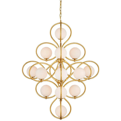 Lampadario Golden Era Curlicue a 14 luci