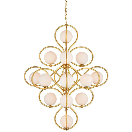 Lampadario Golden Era Curlicue a 14 luci