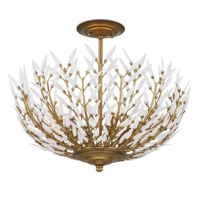 Lampadario Stems in ottone bianco