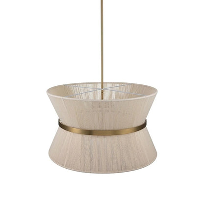 Lampadario a tamburo grande in stile boho moderno a 8 luci, lampadario a clessidra in tessuto intrecciato a mano da 24 pollici in oro/nero per sala da pranzo/soggiorno