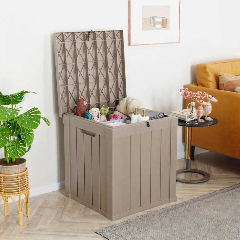 Contenitore per patio esterno in resina con serratura