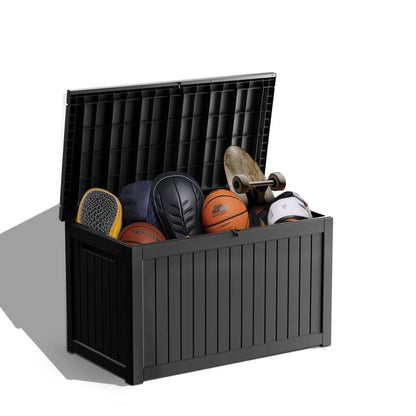 Contenitore per patio esterno in resina con serratura