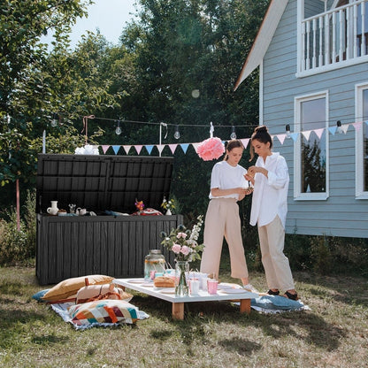 Contenitore per patio esterno in resina con serratura