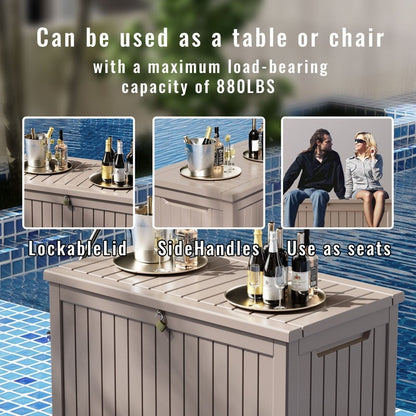 Contenitore per patio esterno in resina con serratura