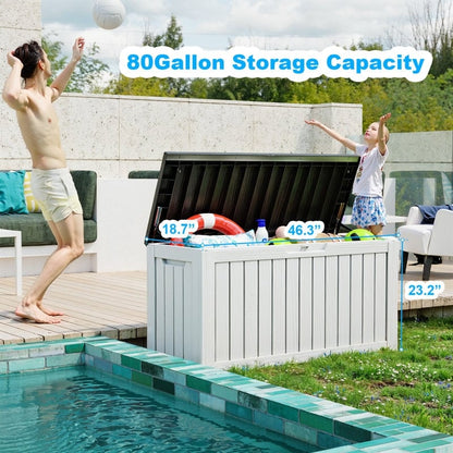 Contenitore per patio esterno in resina con serratura