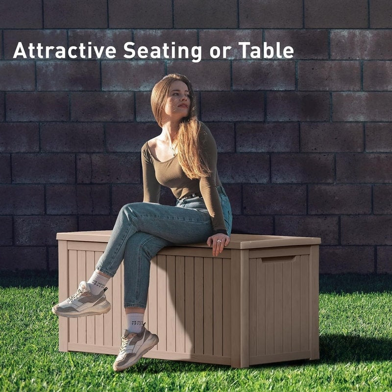 Contenitore per patio esterno in resina con serratura