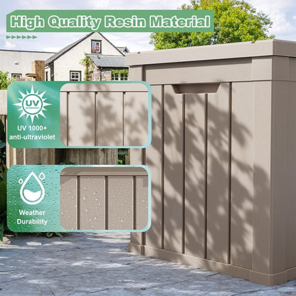 Contenitore per patio esterno in resina con serratura