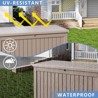 Contenitore per patio esterno in resina con serratura